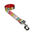 Sassy Dog Wear Sassy Dog Wear STRIPE-RED-MULTI4-L 6 ft. Multi Stripe Dog Leash; Red - Large STRIPE-RED/MULTI4-L